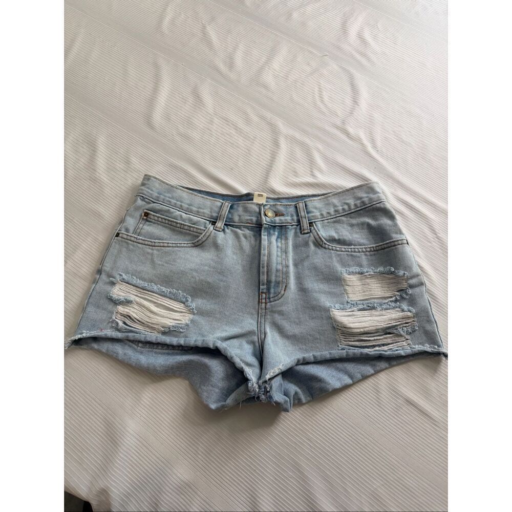 Billabong Destroyed Denim Shorts Size 28